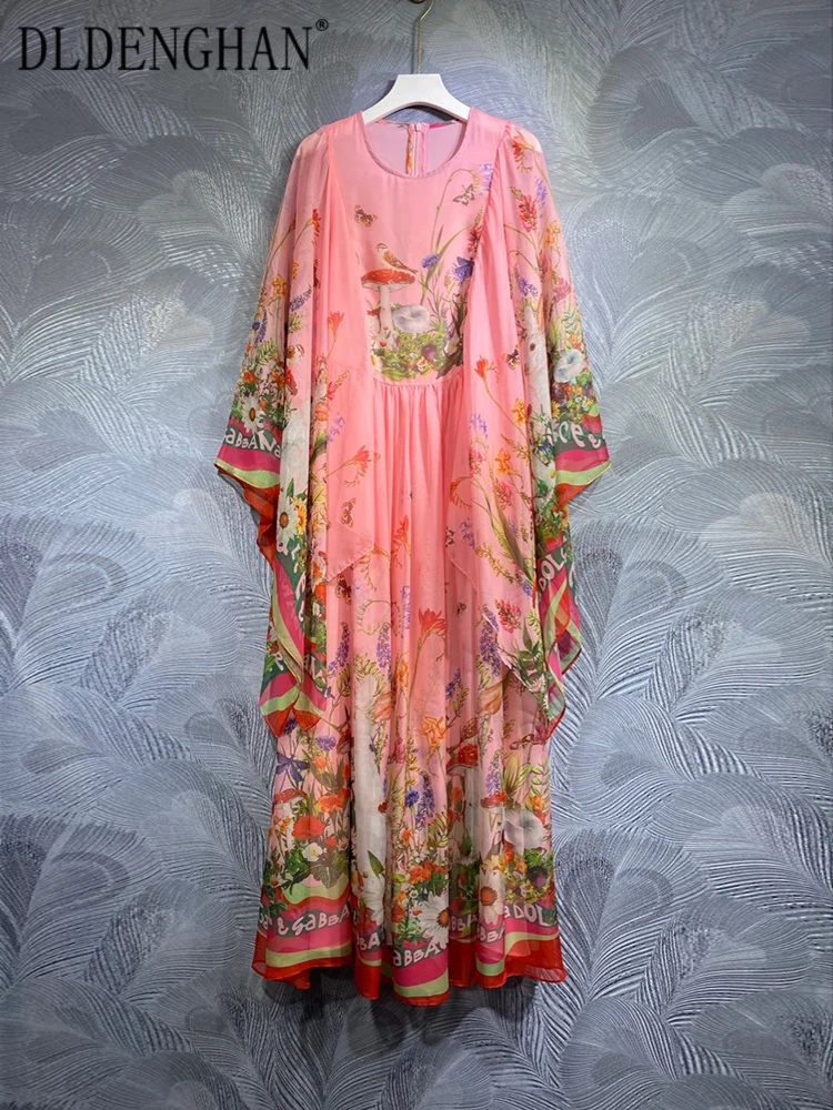 DLDENGHAN Spring Summer Women Chiffon Dress O-Neck Batwing Sleeve Floral Print Bohemian Long Dresses Fashion Runway New
DLDENGHAN Spring Summer Women Chiffon Dress O-Neck Batwing Sleeve Floral Print Bohemian Long Dresses Fashion Runway New