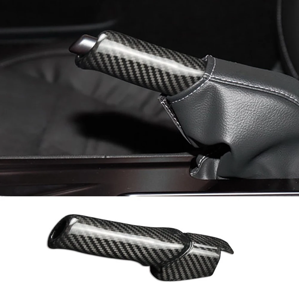 

Настоящее углеродное волокно для Nissan GTR 2008-2021 автомобильные Сменные ручки для ручного тормоза наклейка крышка отделка аксессуары для интер...