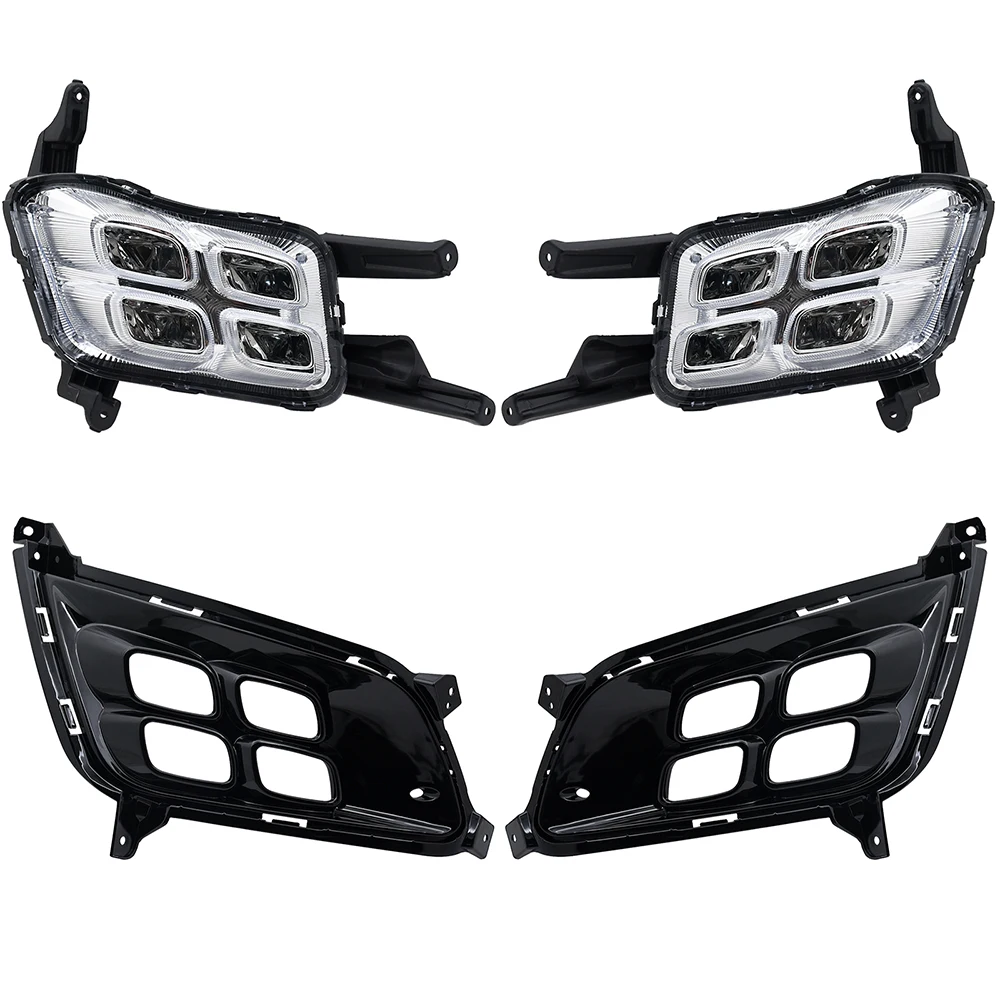 Светодиодные противотуманные фары, аксессуары для дневных ходовых огней для KIA Sorento 2015 2016 2017, дневные фары для переднего бампера 
Светодиодные противотуманные фары, аксессуары для дневных ходовых огней для KIA Sorento 2015 2016 2017, дневные фары для переднего бампера