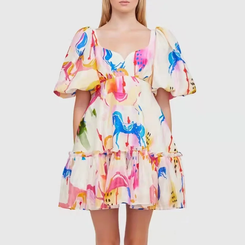 Elegant Dresses for Women 2022 Summer Female Luxury Party Floral Dress Woman Fashion Designer High Quality Festival Clothing
Elegant Dresses for Women 2022 Summer Female Luxury Party Floral Dress Woman Fashion Designer High Quality Festival Clothing