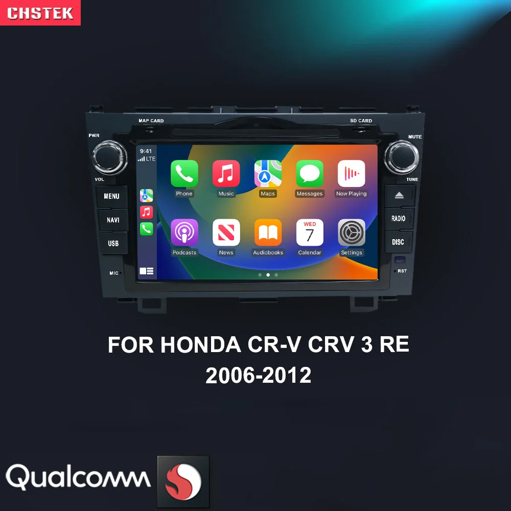 Автомобильный радиоприемник CHSTEK Android 13 Carplay для Honda CR-V CRV 3 RE 2006-2012 мультимедийная