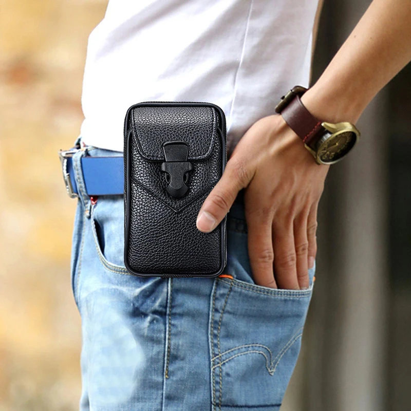 Multifunctional Leather Belt Bag Solid Color Men Business Style Belt Bag Horizontal And Vertical Section Wallet Case Purse
Multifunctional Leather Belt Bag Solid Color Men Business Style Belt Bag Horizontal And Vertical Section Wallet Case Purse