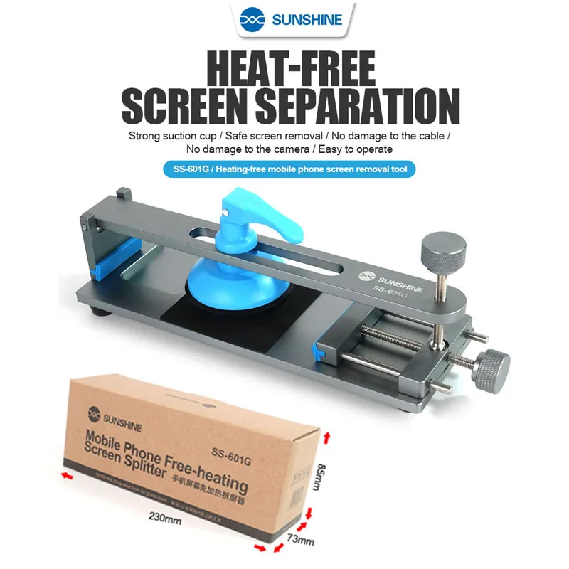 SUNSHINE SS-601G Universal Heating-Free LCD Screen Separator for IPhone Samsung Mobile Screen Opening Disassembly Repair Tool
SUNSHINE SS-601G Universal Heating-Free LCD Screen Separator for IPhone Samsung Mobile Screen Opening Disassembly Repair Tool