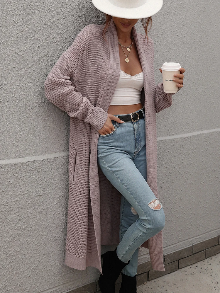 Women's Long Sleeve Vintage Oversize Knitted Long Cardigan Without Buttons Autumn Jacket Loose Beige Female 2022
Women's Long Sleeve Vintage Oversize Knitted Long Cardigan Without Buttons Autumn Jacket Loose Beige Female 2022
