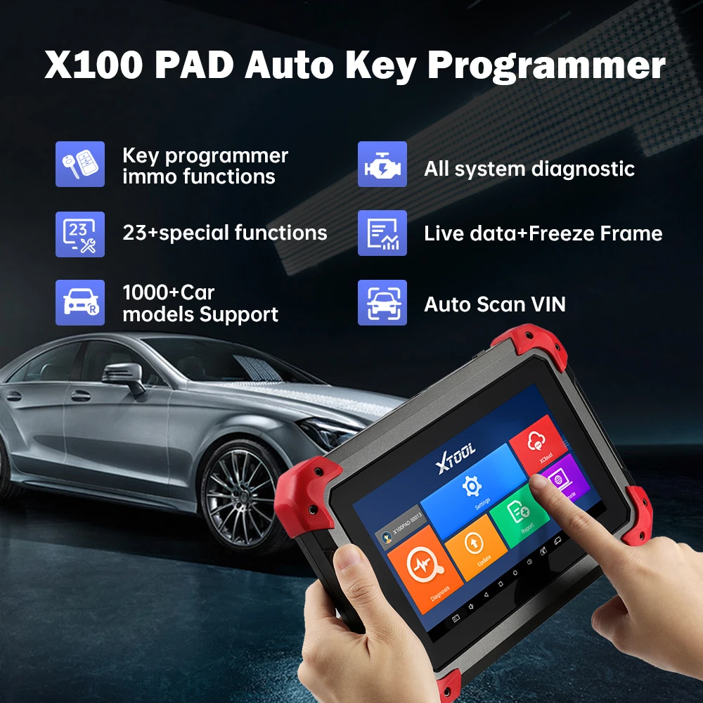 X100 PAD Car Key Tools OBD2 Diagnostic Scanner Automotive Code Reader IMMO EPB DPF BMS 24 Reset Function Free Update Online
X100 PAD Car Key Tools OBD2 Diagnostic Scanner Automotive Code Reader IMMO EPB DPF BMS 24 Reset Function Free Update Online