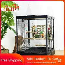 Outdoors Large Bird Cages Decorative Aesthetic Fences Cage For Parrots Canary Feeder Jaula Para Aves Bird Accessories MQ50NL