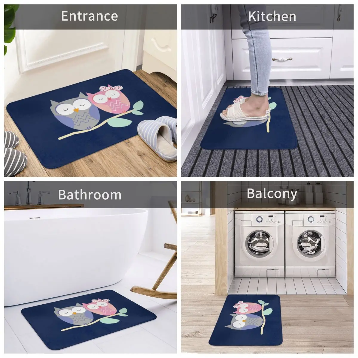 Дверной коврик 3D с совой и надписью Always Love You Decor, коврик для ванной, нескользящий коврик для входа в гостиную, кухни, ванной комнаты
Дверной коврик 3D с совой и надписью Always Love You Decor, коврик для ванной, нескользящий коврик для входа в гостиную, кухни, ванной комнаты