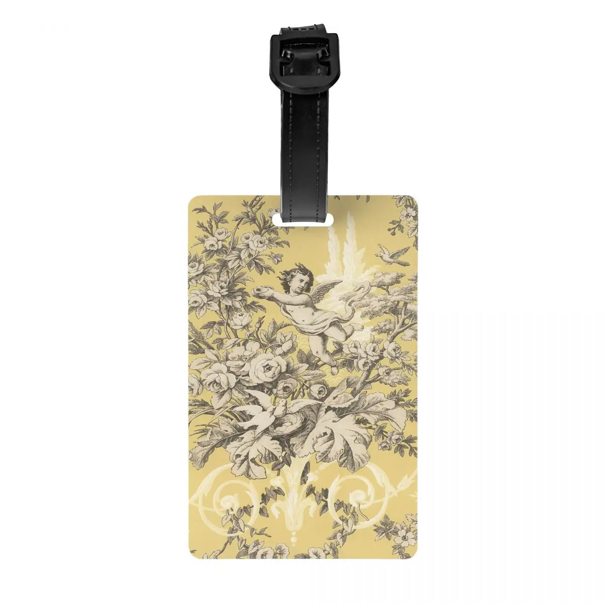

Vintage French Toile De Jouy Luggage Tags for Suitcases Antique Traditional France Art Privacy Cover ID Label