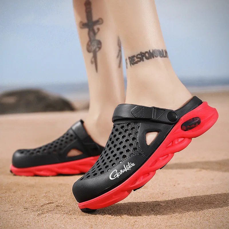 Gamakatsu New Men's Casual Fishing Slippers Trend Hole Shoes Wear Thickened Sandals and Flat Bottomed Daiwa Outdoor Beach Shoes
Gamakatsu New Men's Casual Fishing Slippers Trend Hole Shoes Wear Thickened Sandals and Flat Bottomed Daiwa Outdoor Beach Shoes