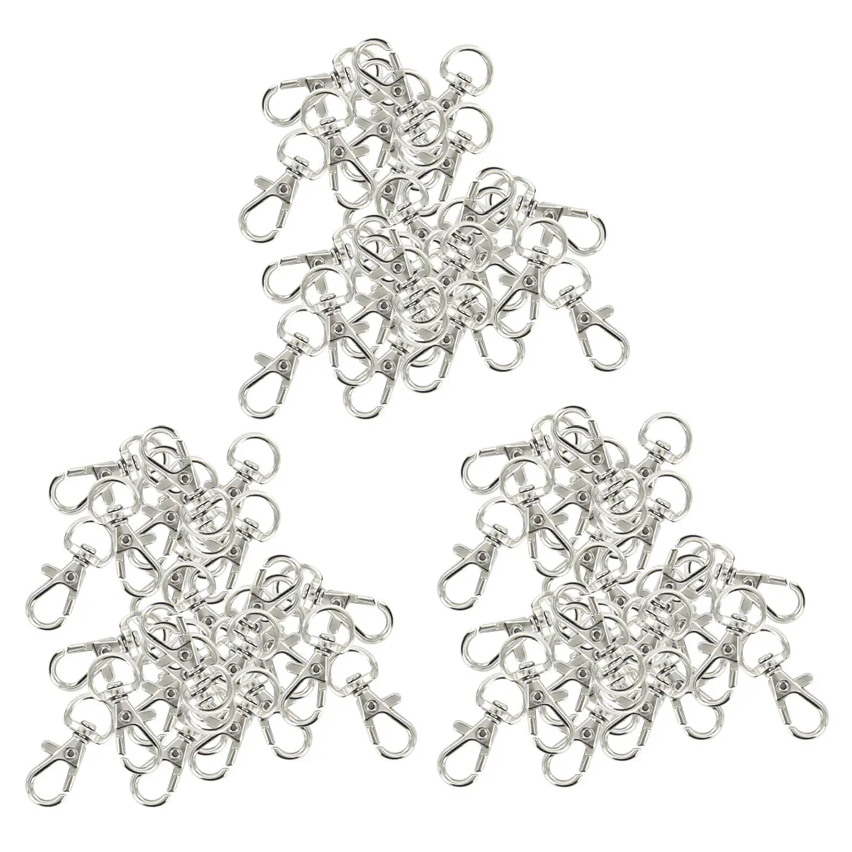 Шарнирные карабины серебристого цвета, 90 шт.
Шарнирные карабины серебристого цвета, 90 шт.