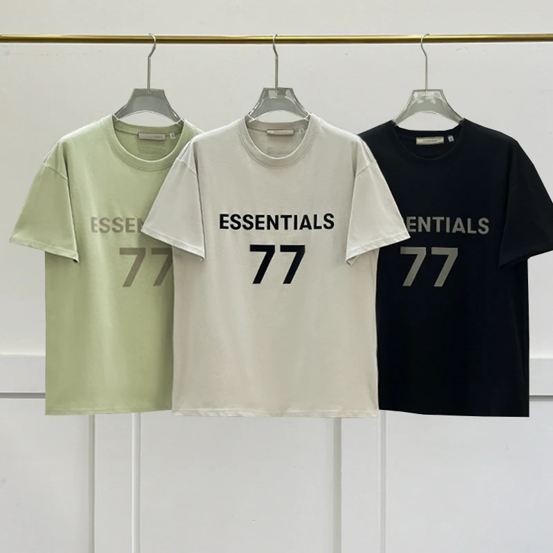 New summer essentials T-shirts flocking letters high street loose T-shirts men and women hip-hop super cotton sports.
New summer essentials T-shirts flocking letters high street loose T-shirts men and women hip-hop super cotton sports.
