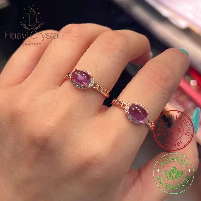Fine Jewellery Natural Oval Cut Amethyst Ring Adjustable With Chain Arm Zirconia Halo 925 Sterling Silver for Woman Party Gift
Fine Jewellery Natural Oval Cut Amethyst Ring Adjustable With Chain Arm Zirconia Halo 925 Sterling Silver for Woman Party Gift