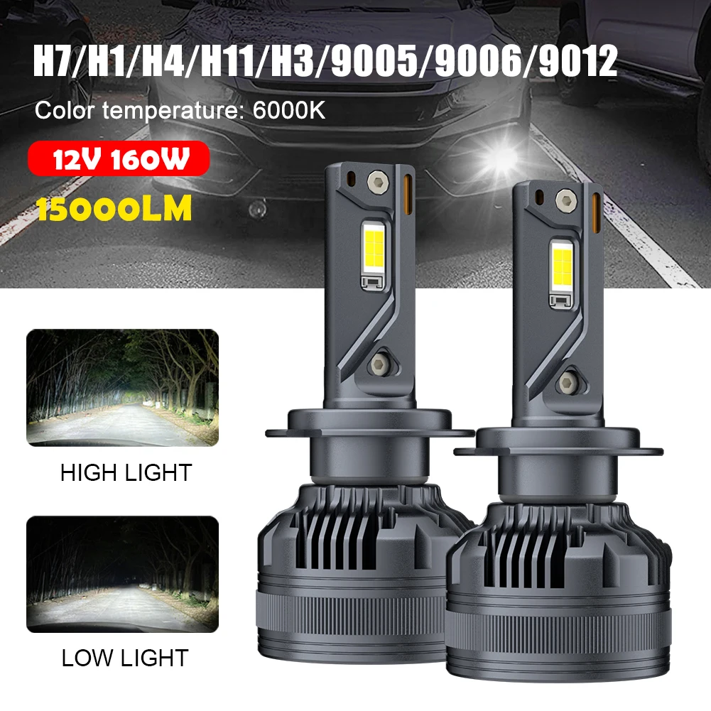 H1 H4 H7 Car LED Light Bulbs 160W 15000LM 9005 9006 H11 9012 Headlights 6000K White 3 Copper Tubes LED IP67 Waterproof 12V Lamp
H1 H4 H7 Car LED Light Bulbs 160W 15000LM 9005 9006 H11 9012 Headlights 6000K White 3 Copper Tubes LED IP67 Waterproof 12V Lamp