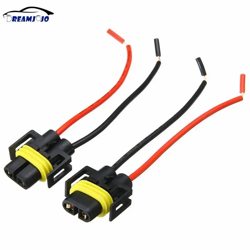 

New 2Pcs H8 H9 H11 Wiring Harness Socket Car Wire Connector Cable Plug Adapter for Foglight Head Light Lamp Bulb Light