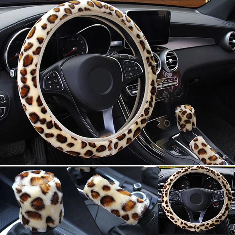 Set Steering wheel cover Universal Handbrake Interior Leopard Print Accessories New
Set Steering wheel cover Universal Handbrake Interior Leopard Print Accessories New