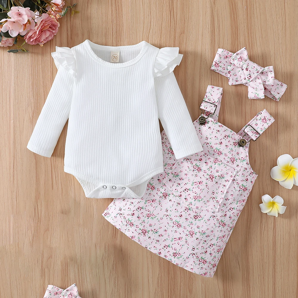 0-18M Newborn Infant Baby Girls Outfit Spring Long Sleeve Floral Printed Romper Tops+ Ruffled Dress Baby Kids Girls Clothing
0-18M Newborn Infant Baby Girls Outfit Spring Long Sleeve Floral Printed Romper Tops+ Ruffled Dress Baby Kids Girls Clothing