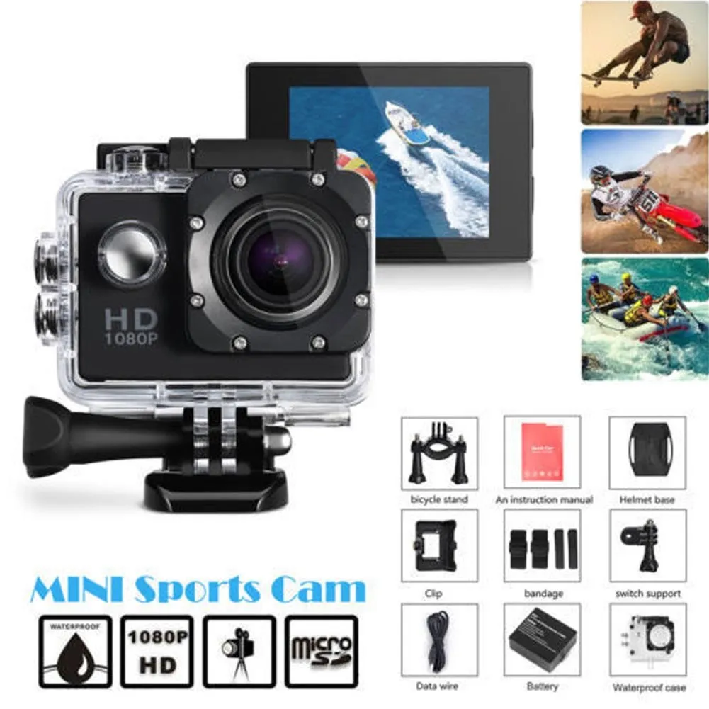 HD 1080P Sports Action Waterproof Diving Recording Camera Full HD Cam Extreme Exercise Video Recorder Camcorder Digital Camera
HD 1080P Sports Action Waterproof Diving Recording Camera Full HD Cam Extreme Exercise Video Recorder Camcorder Digital Camera