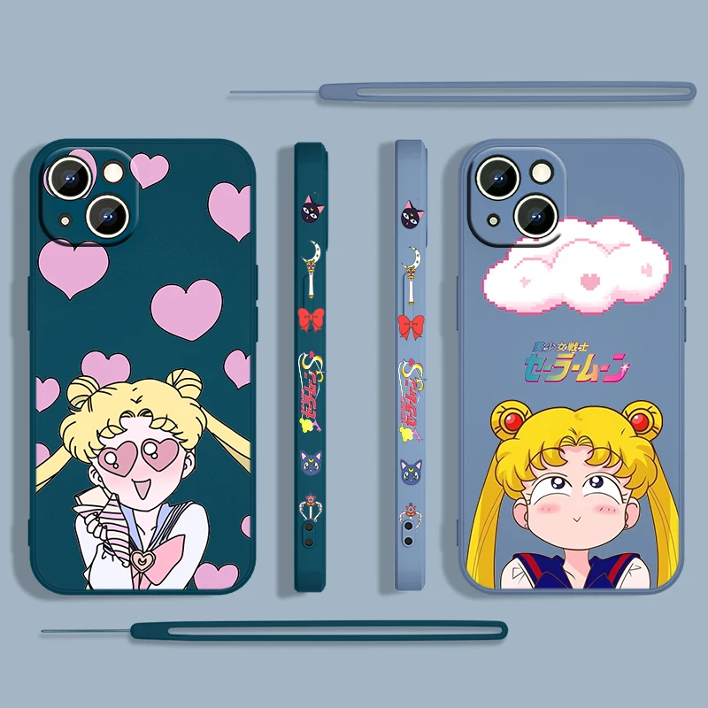 Cute Girl Sailor Moon For Apple iPhone 13 12 Mini 11 Pro XS MAX XR X 8 7 6S SE Plus Liquid Left Rope Silicone Phone Case Coque
Cute Girl Sailor Moon For Apple iPhone 13 12 Mini 11 Pro XS MAX XR X 8 7 6S SE Plus Liquid Left Rope Silicone Phone Case Coque