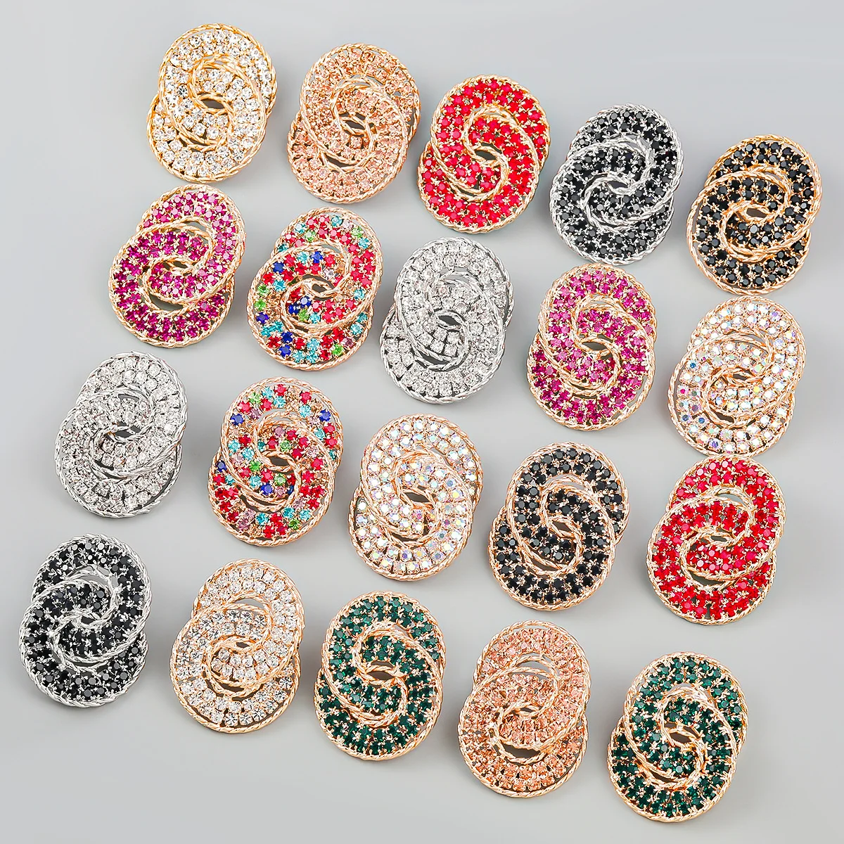 New Trend Rhinestone Alloy Multilayer Buckled Women's Earrings Evening Wedding Accessories Fashion Luxury Statement Jewelry
New Trend Rhinestone Alloy Multilayer Buckled Women's Earrings Evening Wedding Accessories Fashion Luxury Statement Jewelry