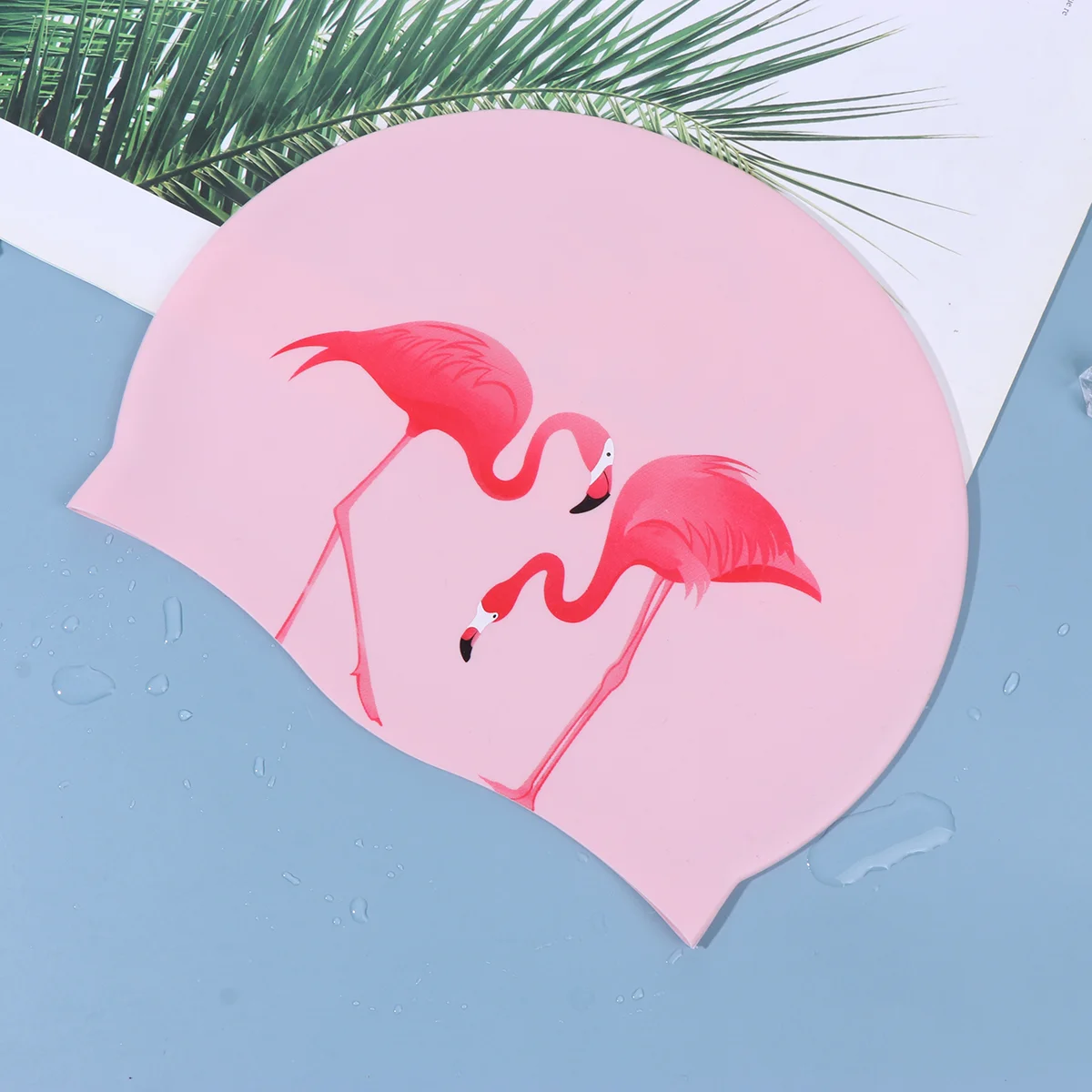 1PC Silicone Swimming Practical Waterproof Swim Pool Hat Long Hair Ear Protection Swim for Girls Women Female (Flamingo Goggles 
1PC Silicone Swimming Practical Waterproof Swim Pool Hat Long Hair Ear Protection Swim for Girls Women Female (Flamingo Goggles