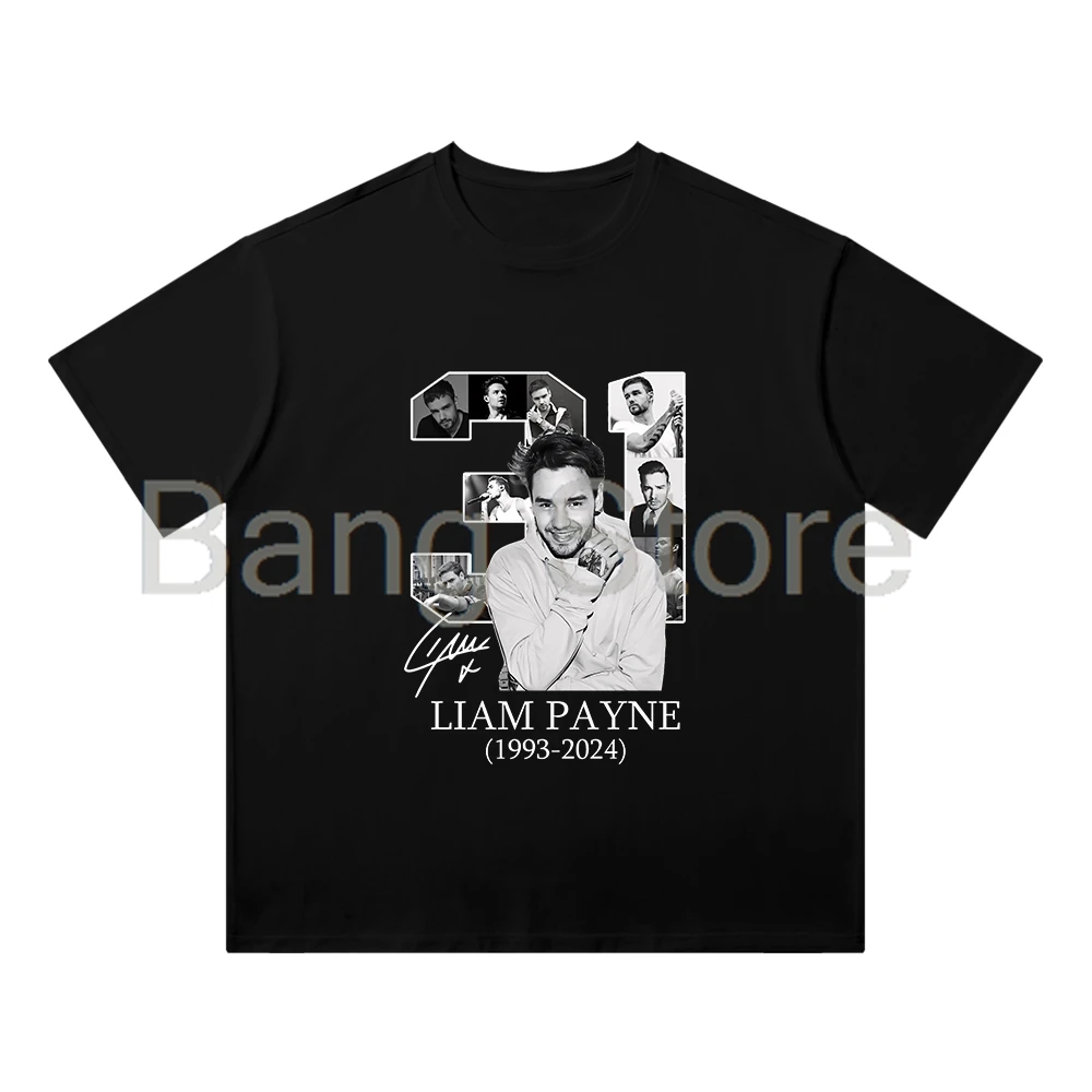 Хлопковая футболка Liam Payne RIP унисекс топы с круглым вырезом и короткими рукавами