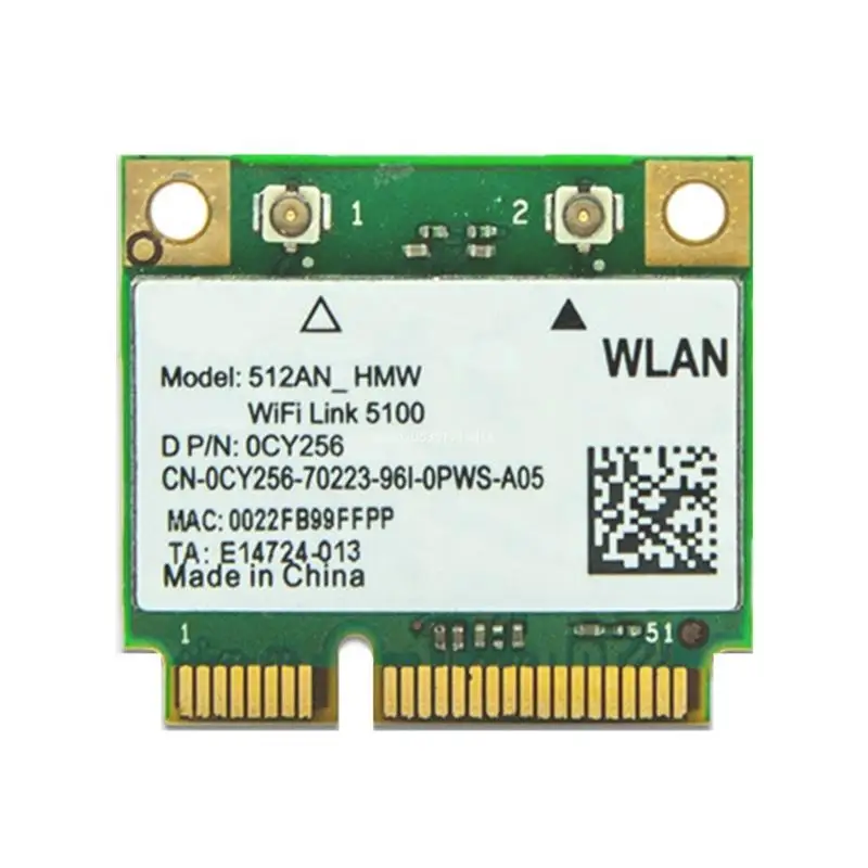 Laptop Adapter Wireless LAN Card Dual-Band Wifi 5100AGN 512AN HMW 300Mbps 802.11abgn Half Size Mini PCIE Dropship
Laptop Adapter Wireless LAN Card Dual-Band Wifi 5100AGN 512AN HMW 300Mbps 802.11abgn Half Size Mini PCIE Dropship