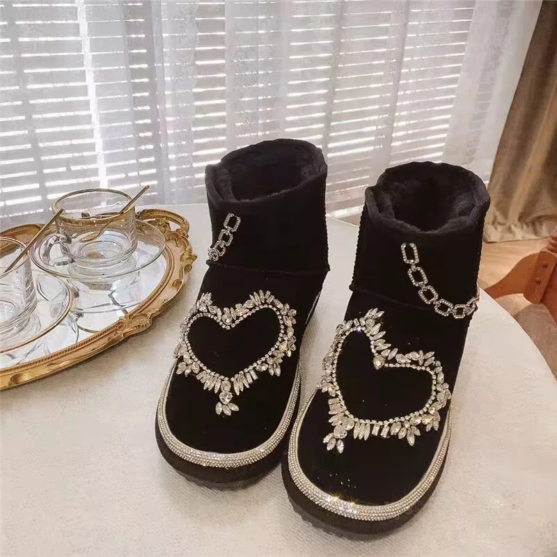Chain fashion winter plus cashmere warm boots Rhinestone Punk style handmade custom fur one-piece boots women's plus size 35-44
Chain fashion winter plus cashmere warm boots Rhinestone Punk style handmade custom fur one-piece boots women's plus size 35-44