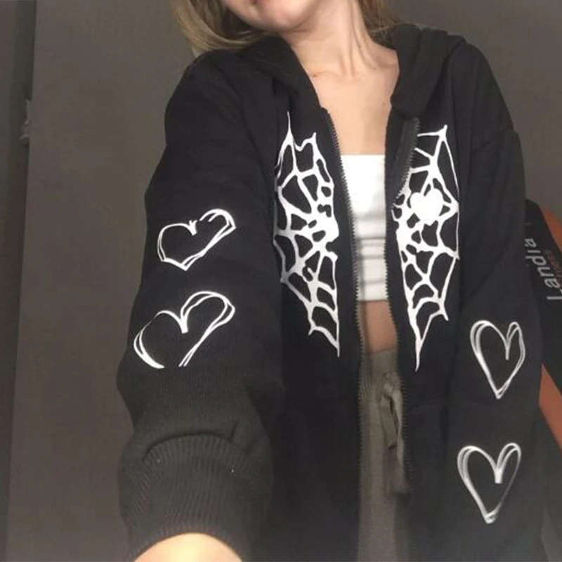 Gothic Women Hoodie 2022S pring Autumn skeleton Long Sleeve Clothes Punk Hip Hop High Street Hoodie Sweatshirt Female Zip Hoodie
Gothic Women Hoodie 2022S pring Autumn skeleton Long Sleeve Clothes Punk Hip Hop High Street Hoodie Sweatshirt Female Zip Hoodie