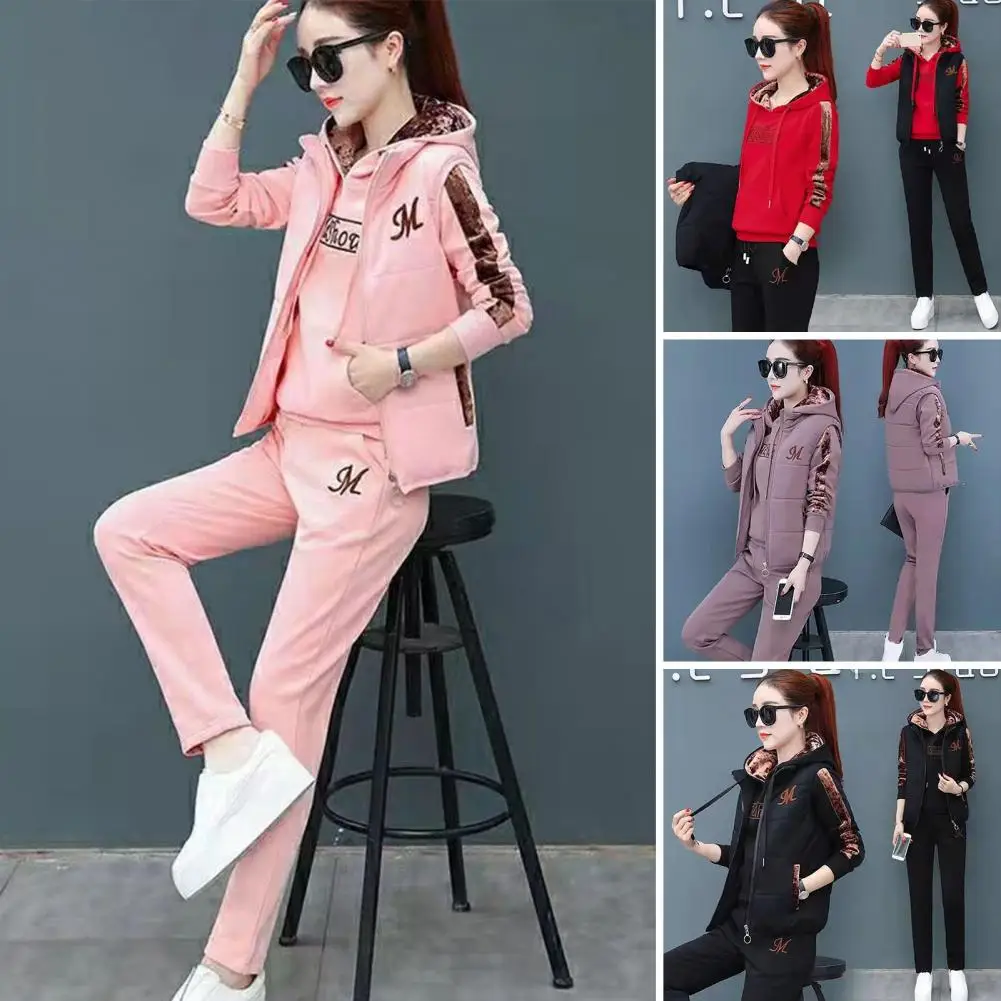 2023 Autumn Winter Women's Casual Sweat Suit Fashion Plush Thickened Hooded Tops Waistcoat Pants 3 Piece Set Outfits Tracksuit
2023 Autumn Winter Women's Casual Sweat Suit Fashion Plush Thickened Hooded Tops Waistcoat Pants 3 Piece Set Outfits Tracksuit