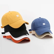 Embroidered M Baseball Cap For Women Men New Spring Summer Cotton Solid Sunhat Sports Snapback Caps Fashion Hip Hop Fishing Hat