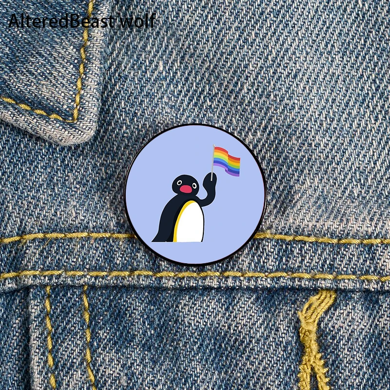 Pingu Pride Printed Pin Custom Funny Brooches Shirt Lapel Bag Cute Badge Cartoon Cute Jewelry Gift for Lover Girl Friends
Pingu Pride Printed Pin Custom Funny Brooches Shirt Lapel Bag Cute Badge Cartoon Cute Jewelry Gift for Lover Girl Friends