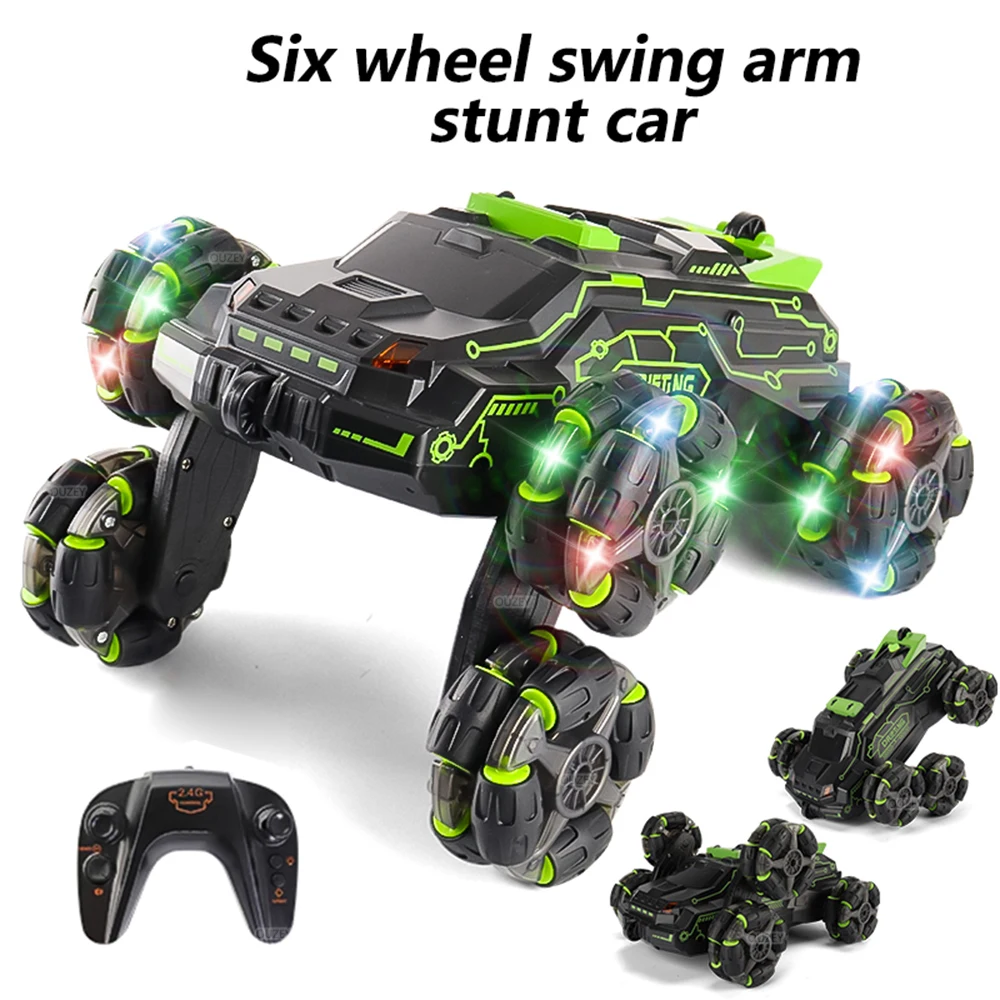 Big size 4WD RC Six-wheel Drift Swing Arm Stunt Car Music Light Spray Remote Control Car Off-road Cehicle Deformation car Toy
Big size 4WD RC Six-wheel Drift Swing Arm Stunt Car Music Light Spray Remote Control Car Off-road Cehicle Deformation car Toy