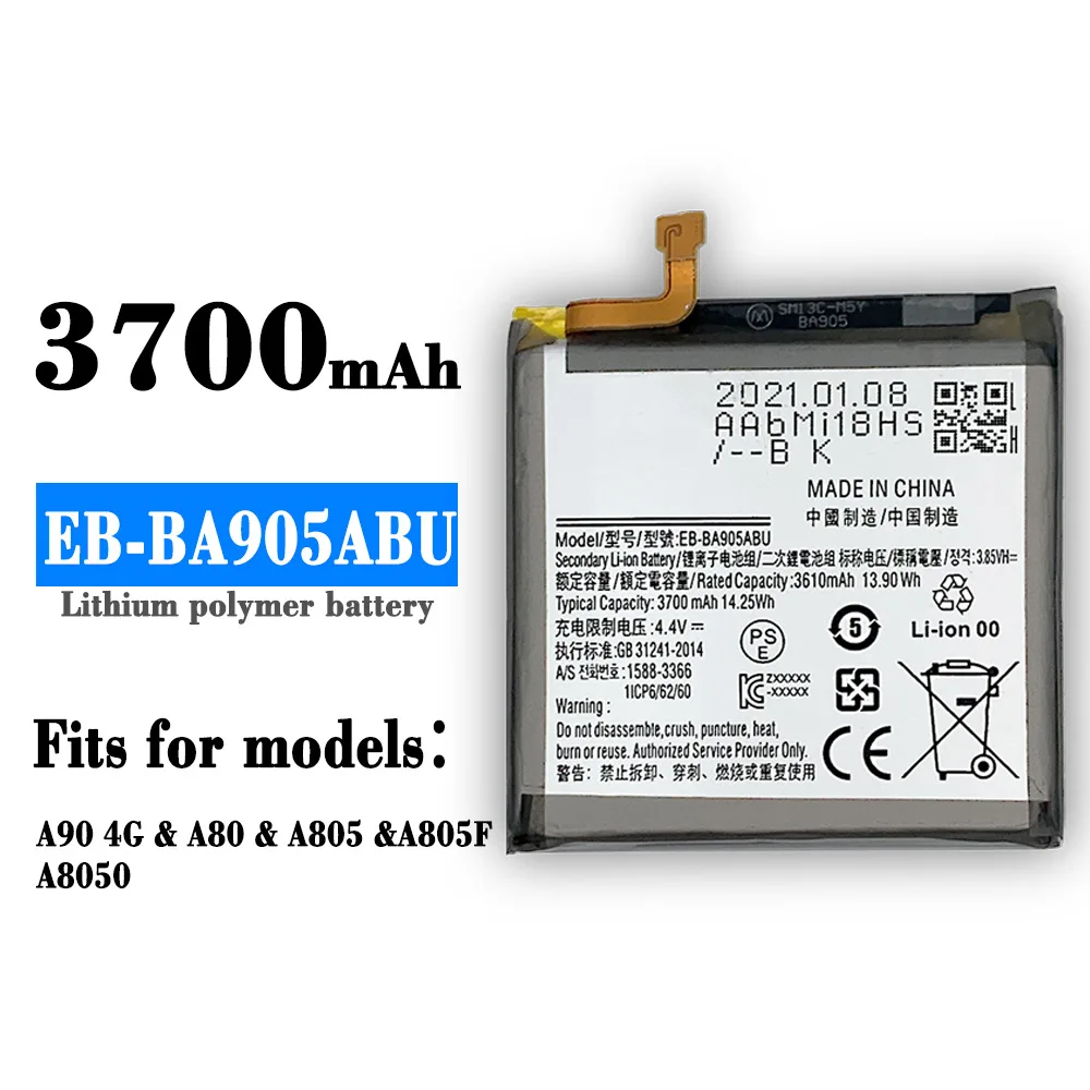 Orginal EB-BA905ABU 3700mAh Battery For Samsung Galaxy A90 A80 SM-A905F SM-A8050 SM-A805F SM-A805F/DS Batteries+Tools
Orginal EB-BA905ABU 3700mAh Battery For Samsung Galaxy A90 A80 SM-A905F SM-A8050 SM-A805F SM-A805F/DS Batteries+Tools