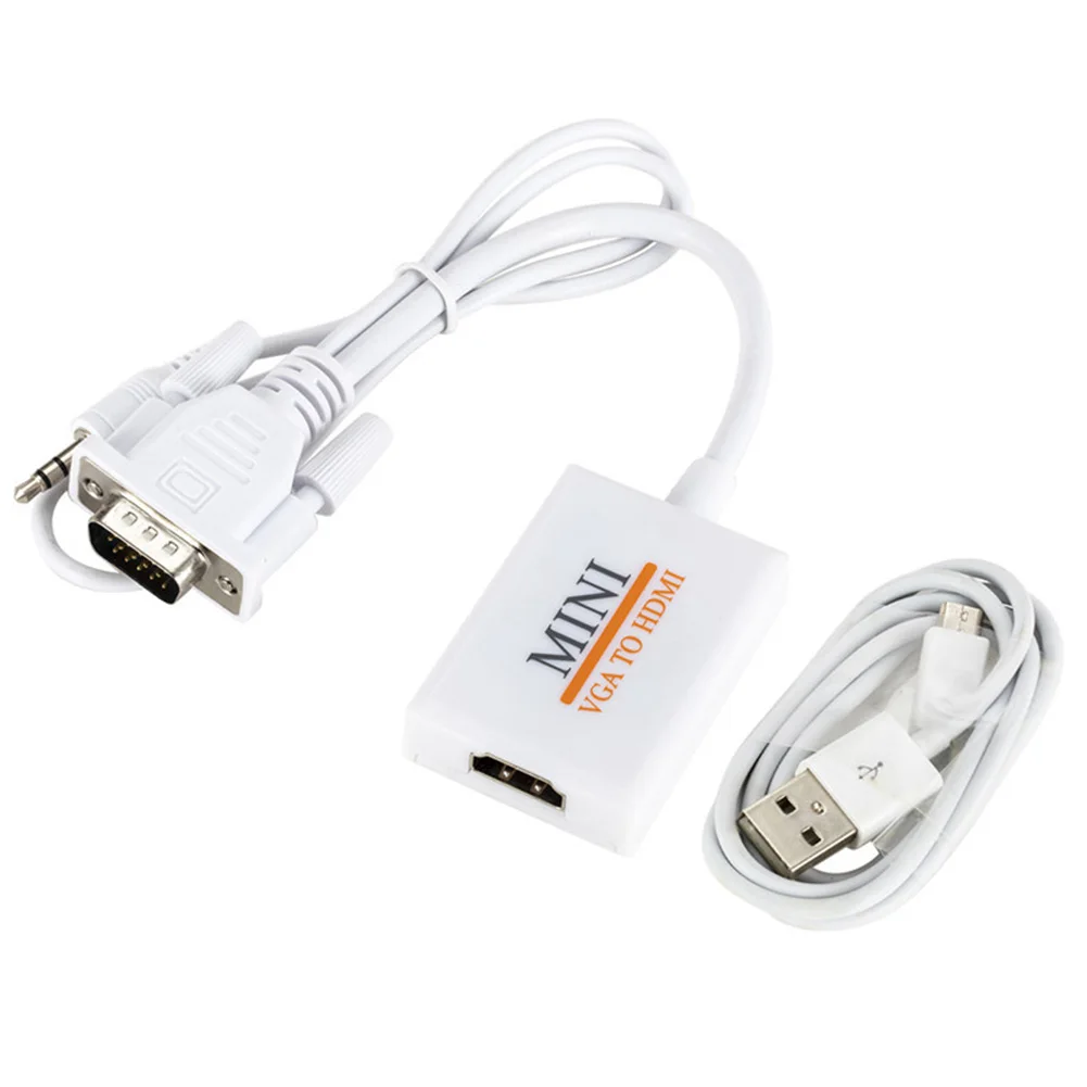 VGA INPUT To HDMI-compatible OUTPUT Video Audio Converter Cable Adapter 1080 For TV PC DVD VGA, XGA, SVGA, SXGA, UGA
VGA INPUT To HDMI-compatible OUTPUT Video Audio Converter Cable Adapter 1080 For TV PC DVD VGA, XGA, SVGA, SXGA, UGA