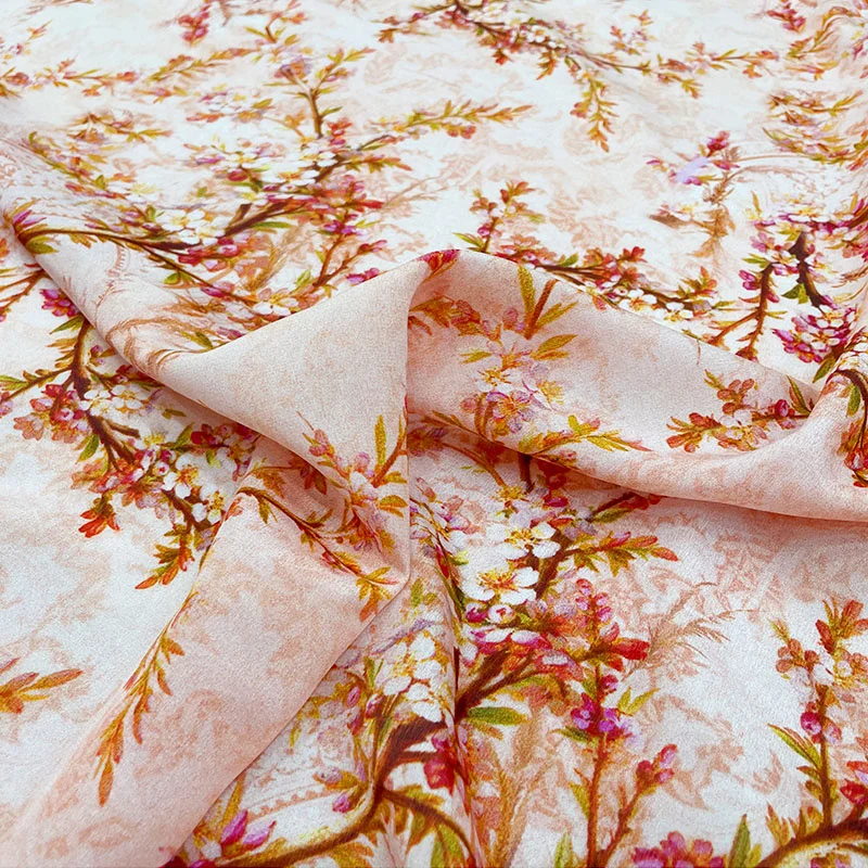 New Mulberry Silk Pink Peach Digital Printing Clothing Skirt Shirt Handmade Fabric Spot Sewing Eco-Friendly Twill Satin Dress
New Mulberry Silk Pink Peach Digital Printing Clothing Skirt Shirt Handmade Fabric Spot Sewing Eco-Friendly Twill Satin Dress