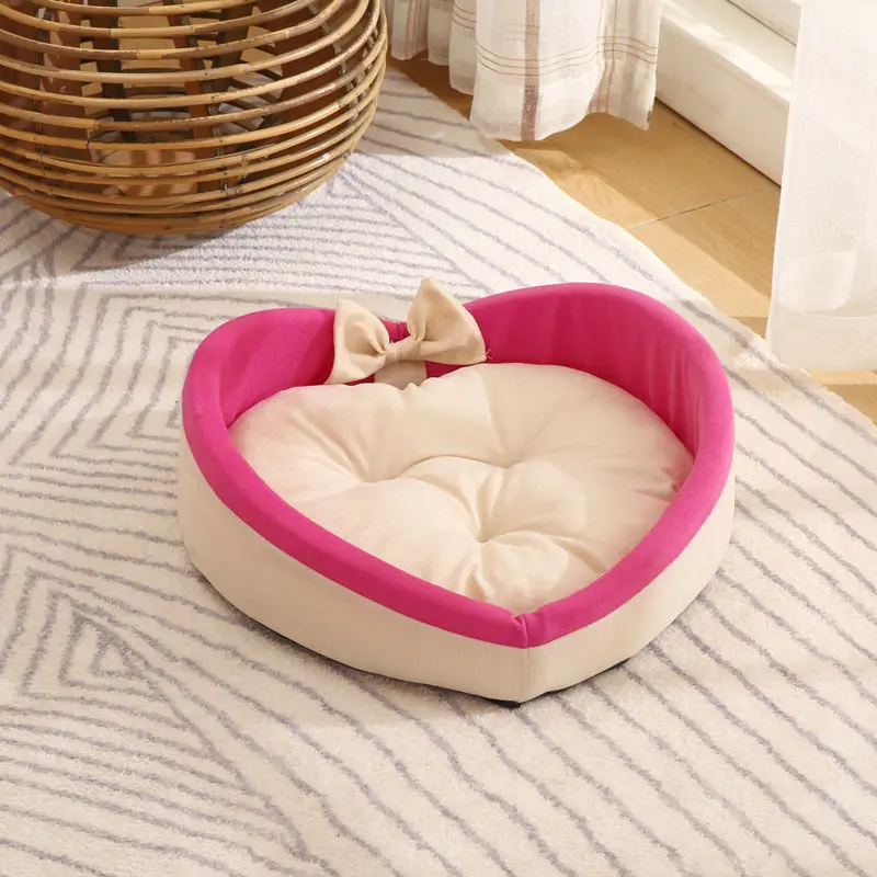 Heart-shaped cat and dog kennel four seasons universal net red pet cushion removable and washable medium and small dog supplies
Heart-shaped cat and dog kennel four seasons universal net red pet cushion removable and washable medium and small dog supplies