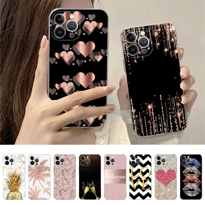 Love Rose Gold Style Phone Case For iPhone 14 11 12 13 Mini Pro XS Max Cover 6 7 8 Plus X XR SE 2020 Funda Shell
Love Rose Gold Style Phone Case For iPhone 14 11 12 13 Mini Pro XS Max Cover 6 7 8 Plus X XR SE 2020 Funda Shell