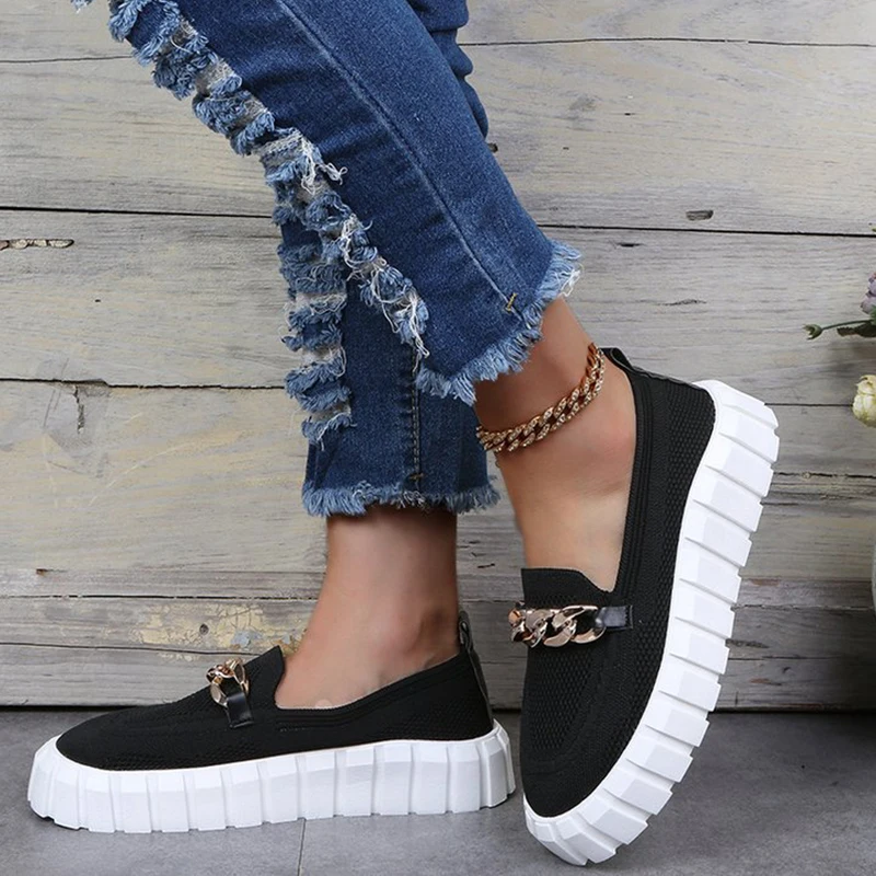 Women Sneakers Mesh Breathable Spring Ladies Comfy Lace Up Casual Vulcanized Shoes Chain Decor Fashion Platform Footwear Zapatos
Women Sneakers Mesh Breathable Spring Ladies Comfy Lace Up Casual Vulcanized Shoes Chain Decor Fashion Platform Footwear Zapatos