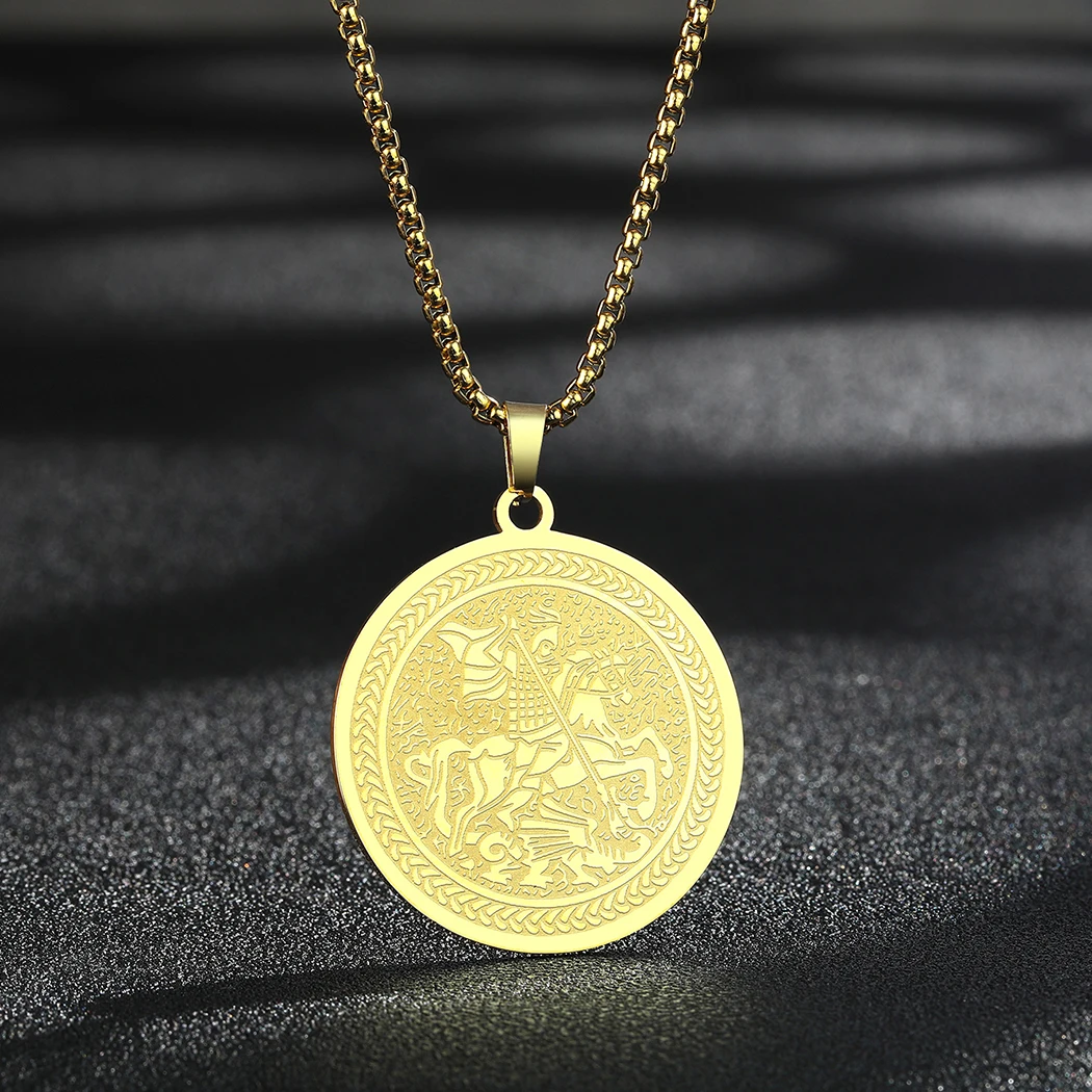 Медальон QIAMNI мужской из нержавеющей стали ювелирное изделие с подвеской в стиле