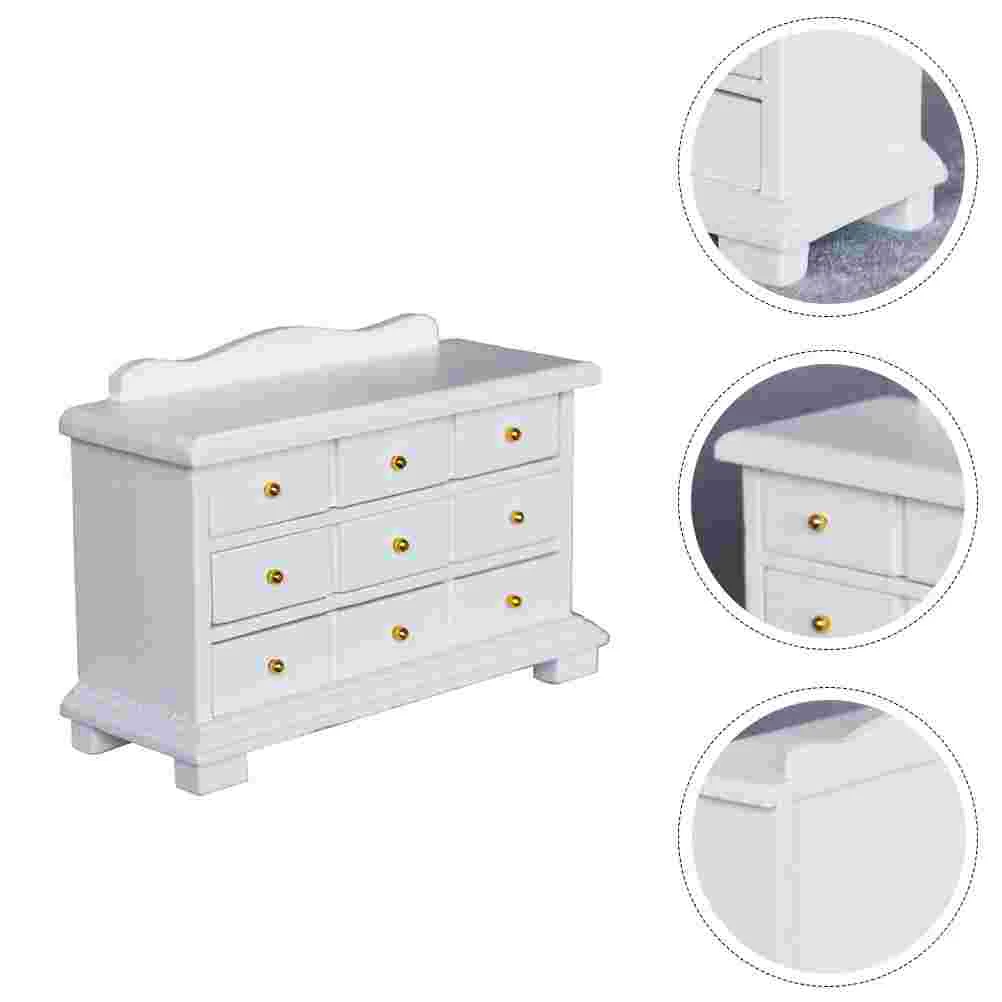 Домашний ящик, модель товара, деревянное ремесло, белые шкафы, твердый орнамент, микро декор