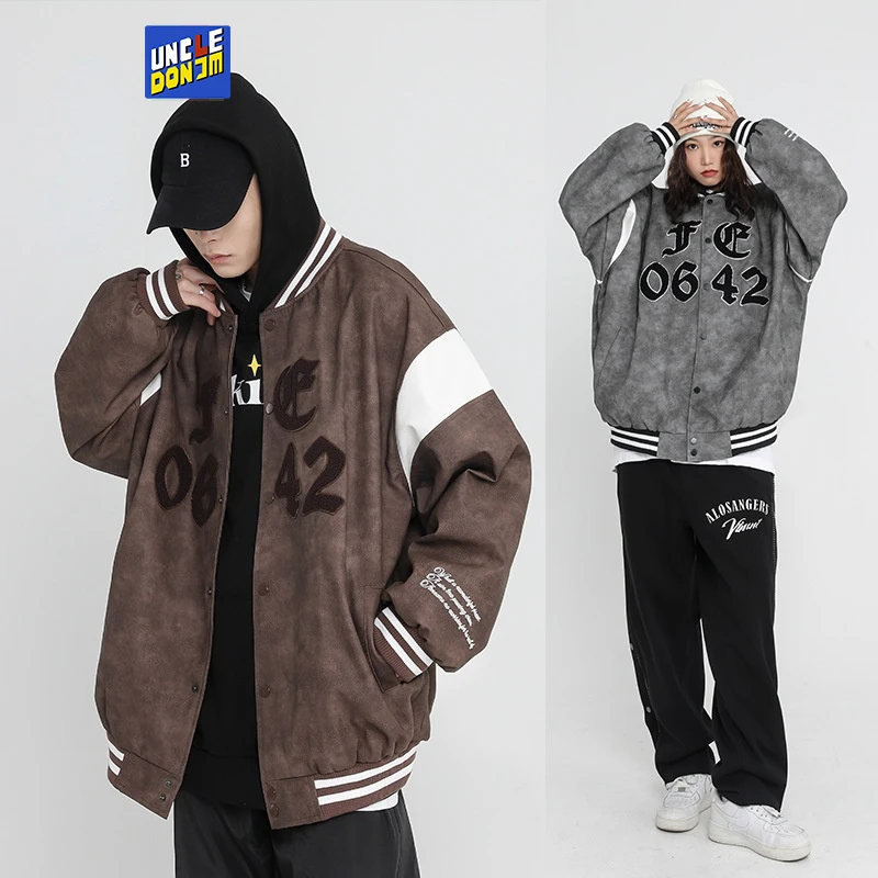 Punk Style Letter Embroidery Washed PU Leather Jacket Oversized Hip Hop Baseball Jacket Couple Men And Women Coat Dropship
Punk Style Letter Embroidery Washed PU Leather Jacket Oversized Hip Hop Baseball Jacket Couple Men And Women Coat Dropship