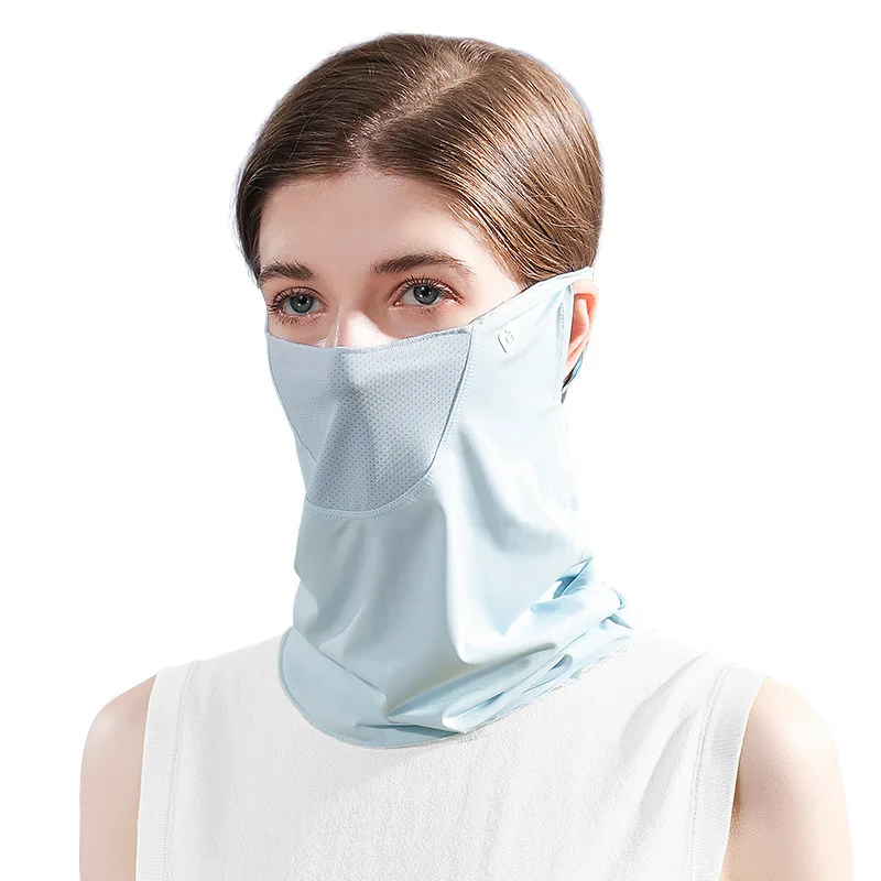 Summer female ice silk sunscreen mask outdoor cycling anti ultraviolet thin breathable hyaluronic acid neck and ear scarf
Summer female ice silk sunscreen mask outdoor cycling anti ultraviolet thin breathable hyaluronic acid neck and ear scarf