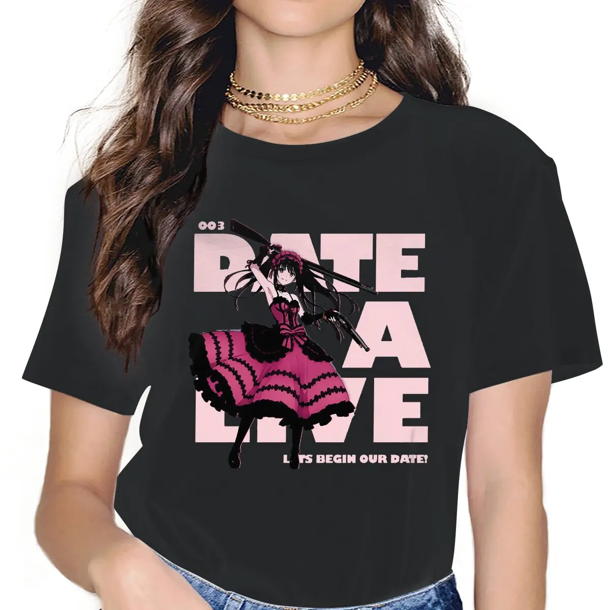 Kurumi Tokisaki Nightmare Women Clothes DATE A LIVE Itsuka Shido Anime T-shirt Harajuku Vintage Female Blusas
Kurumi Tokisaki Nightmare Women Clothes DATE A LIVE Itsuka Shido Anime T-shirt Harajuku Vintage Female Blusas