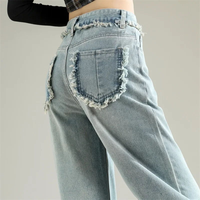 Chic Tassel Jeans Women Wide Leg Fashion Gothic High Waist Denim Pants Female Harajuku Y2K Streetwear Straight Trousers
Chic Tassel Jeans Women Wide Leg Fashion Gothic High Waist Denim Pants Female Harajuku Y2K Streetwear Straight Trousers