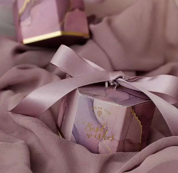 50Pcs Light Purple Best Wishes Hexagonal Wedding Favors Candy Boxes Sachet Party Gift Box Thank You Chocolate Box
50Pcs Light Purple Best Wishes Hexagonal Wedding Favors Candy Boxes Sachet Party Gift Box Thank You Chocolate Box