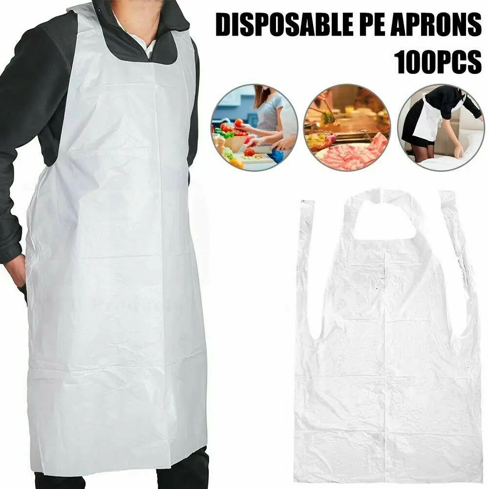 50/100pcs Disposable Aprons Waterproof Polyethylene Plastic Flat Pack Aprons Hotel/Kitchen/Lab Men And Women Protective Apro
50/100pcs Disposable Aprons Waterproof Polyethylene Plastic Flat Pack Aprons Hotel/Kitchen/Lab Men And Women Protective Apro