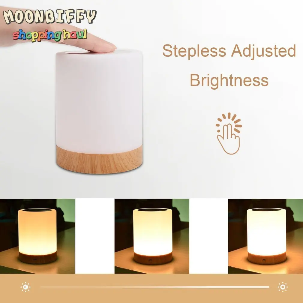 Eye Protection Dimmable Led Colorful Creative Wood Grain Charging Night Light Bedside Table Lamp Ambient Light Touch Light
Eye Protection Dimmable Led Colorful Creative Wood Grain Charging Night Light Bedside Table Lamp Ambient Light Touch Light