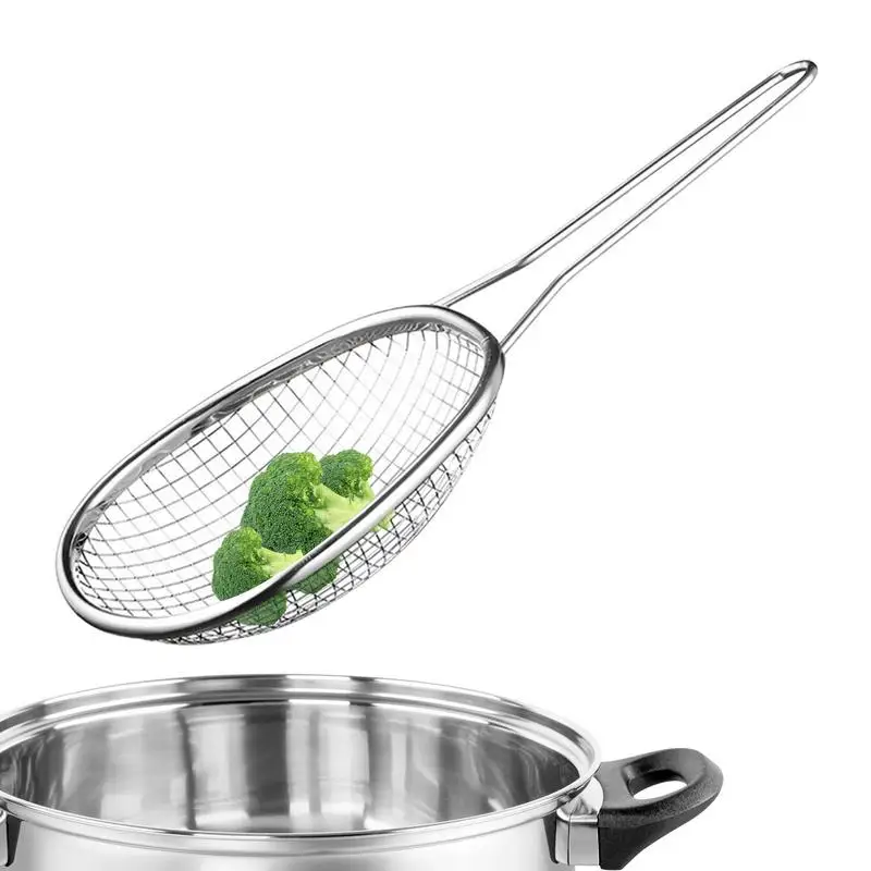 Stainless Steel Filter Spoon Portable Noodles Strainer Heat Resistant Skimmer Reusable Deep Fryer Kitchen Cooking Accessories
Stainless Steel Filter Spoon Portable Noodles Strainer Heat Resistant Skimmer Reusable Deep Fryer Kitchen Cooking Accessories