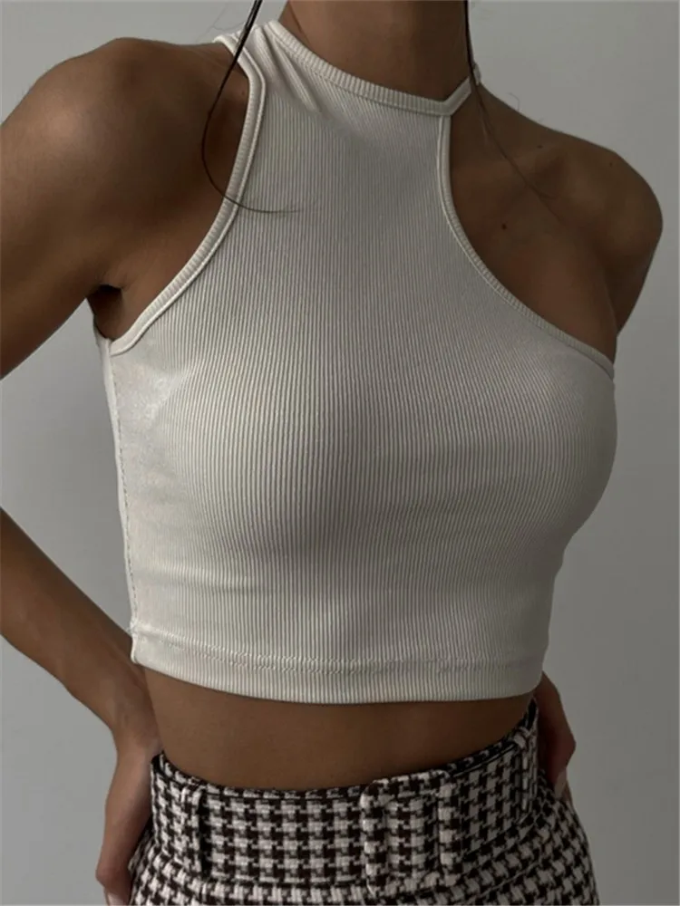 Summer Tank Tops for Women 2022 Slim Sexy Sleeveless Asymmetrical Halter Y2k Fashion Young Girl Casual Skinny Crop Top White
Summer Tank Tops for Women 2022 Slim Sexy Sleeveless Asymmetrical Halter Y2k Fashion Young Girl Casual Skinny Crop Top White