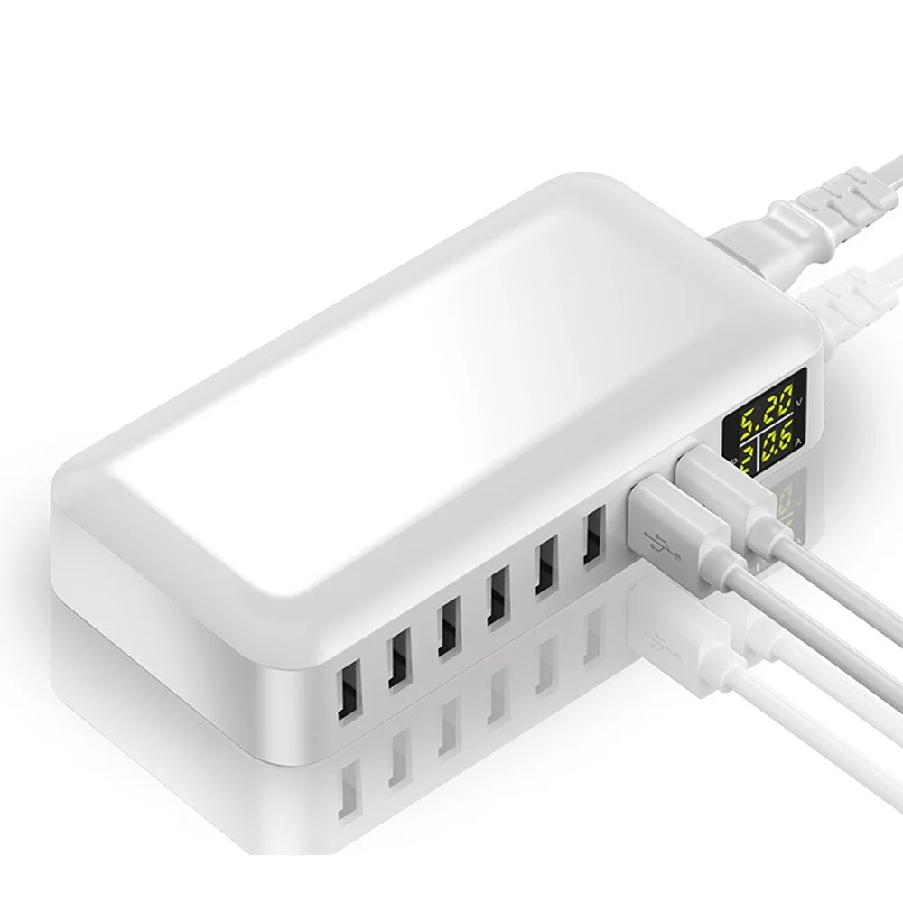 60W 8 Port USB Fast Charger QC3.0 HUB Smart Quick Charge LED Display Multi USB Charging Station Mobile Phone Desktop Home
60W 8 Port USB Fast Charger QC3.0 HUB Smart Quick Charge LED Display Multi USB Charging Station Mobile Phone Desktop Home